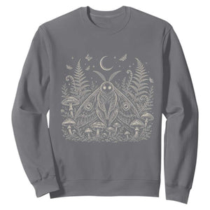 Mothman Sweatshirt Vintage Cryptid Graphic Gothic Forest Moth Mushroom Folklore Gift