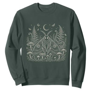 Mothman Sweatshirt Vintage Cryptid Graphic Gothic Forest Moth Mushroom Folklore Gift