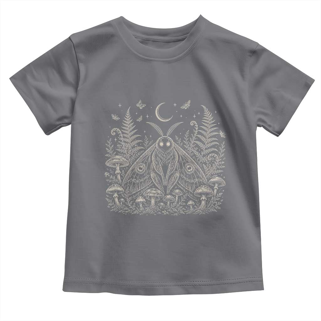 Mothman Toddler T Shirt Vintage Cryptid Graphic Gothic Forest Moth Mushroom Folklore Gift
