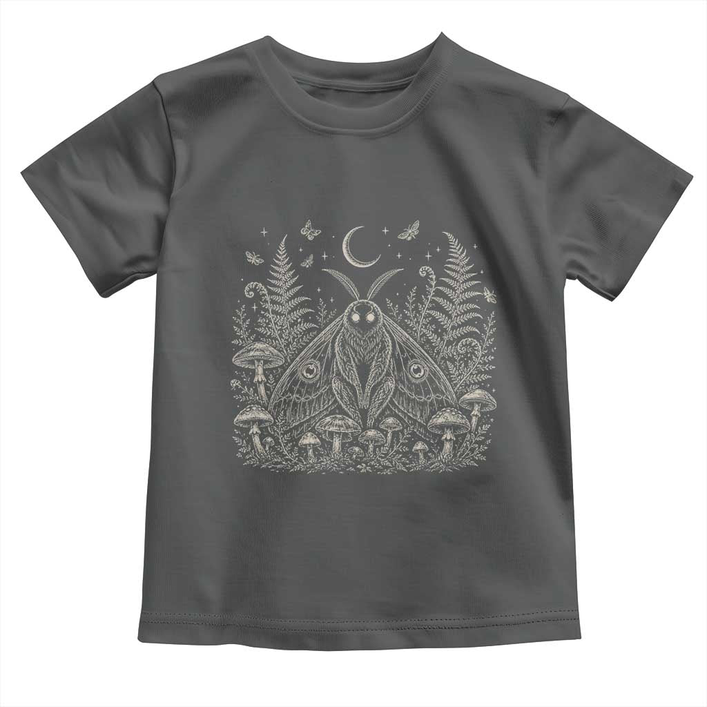 Mothman Toddler T Shirt Vintage Cryptid Graphic Gothic Forest Moth Mushroom Folklore Gift