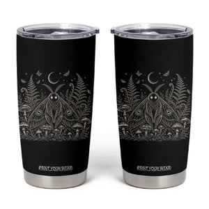 Mothman Tumbler Cup Vintage Cryptid Graphic Gothic Forest Moth Mushroom Folklore Gift