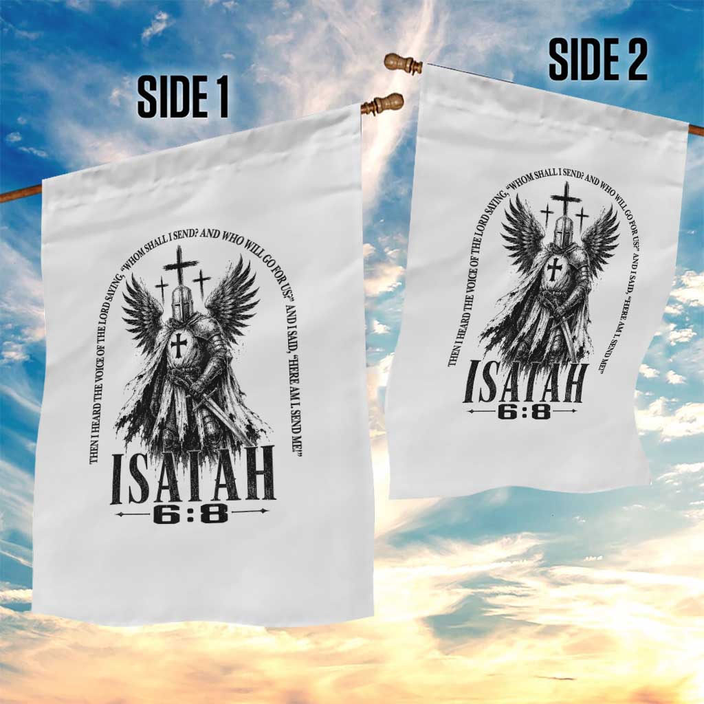 Here Am I Send Me Isaiah 6 8 Catholic Knight Templar Crusader Faith Garden Flag