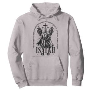 Here Am I Send Me Isaiah 6 8 Catholic Knight Templar Crusader Faith Hoodie