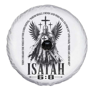 Here Am I Send Me Isaiah 6 8 Catholic Knight Templar Crusader Faith Spare Tire Cover