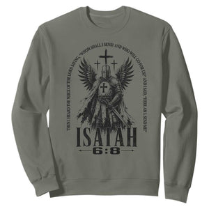 Here Am I Send Me Isaiah 6 8 Catholic Knight Templar Crusader Faith Sweatshirt