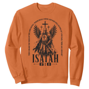 Here Am I Send Me Isaiah 6 8 Catholic Knight Templar Crusader Faith Sweatshirt