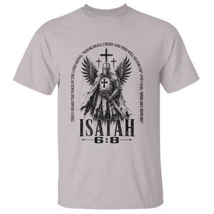 Here Am I Send Me Isaiah 6 8 Catholic Knight Templar Crusader Faith T Shirt