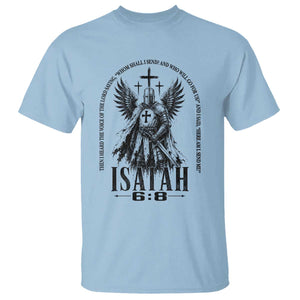 Here Am I Send Me Isaiah 6 8 Catholic Knight Templar Crusader Faith T Shirt