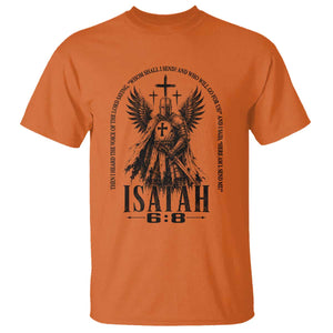 Here Am I Send Me Isaiah 6 8 Catholic Knight Templar Crusader Faith T Shirt