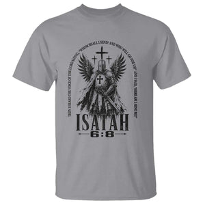 Here Am I Send Me Isaiah 6 8 Catholic Knight Templar Crusader Faith T Shirt