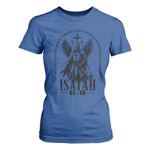 Here Am I Send Me Isaiah 6 8 Catholic Knight Templar Crusader Faith T Shirt For Women