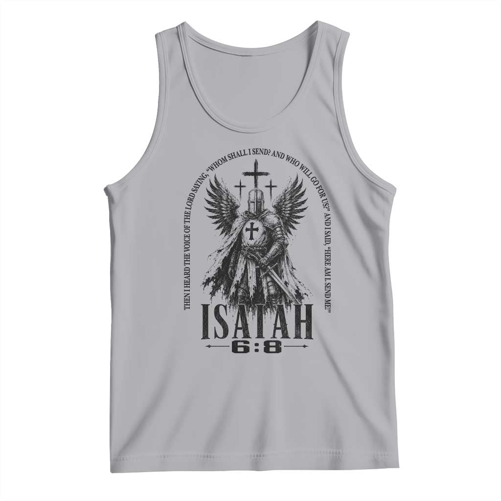 Here Am I Send Me Isaiah 6 8 Catholic Knight Templar Crusader Faith Tank Top