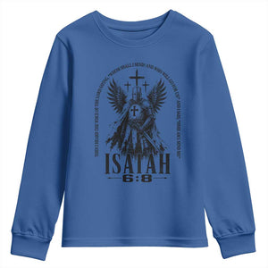 Here Am I Send Me Isaiah 6 8 Catholic Knight Templar Crusader Faith Youth Sweatshirt