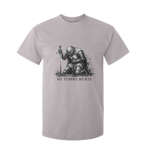 Tummy Hurts Funny Medieval Knight T Shirt For Kid Dark Fantasy Meme