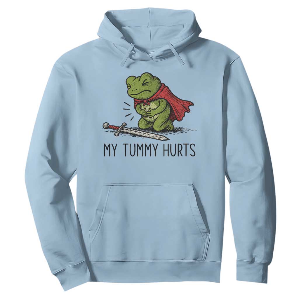 Tummy Hurts Funny Medieval Frog Hoodie Dark Fantasy Meme