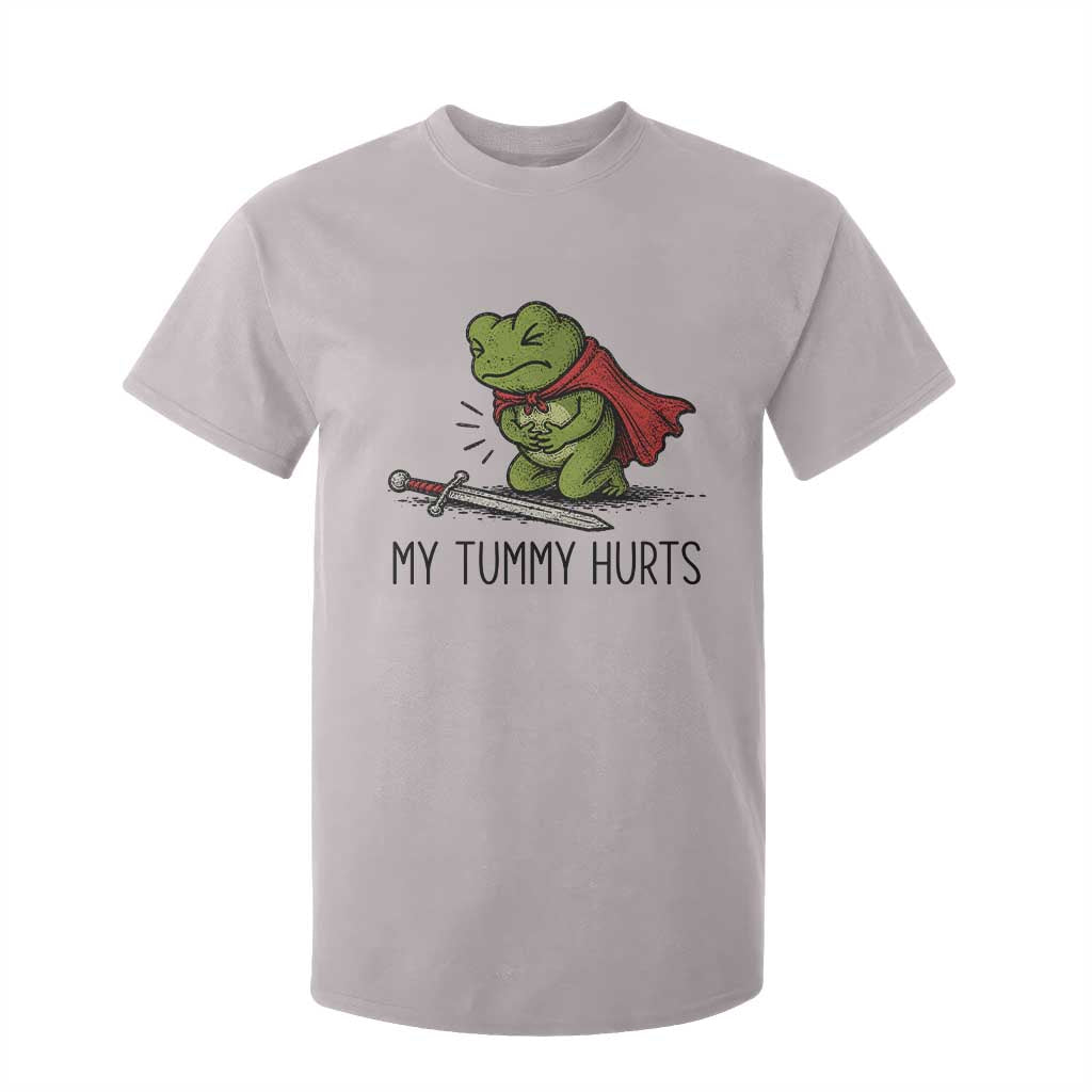Tummy Hurts Funny Medieval Frog T Shirt For Kid Dark Fantasy Meme