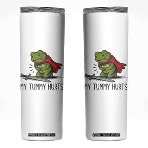 Tummy Hurts Funny Medieval Frog Skinny Tumbler Dark Fantasy Meme