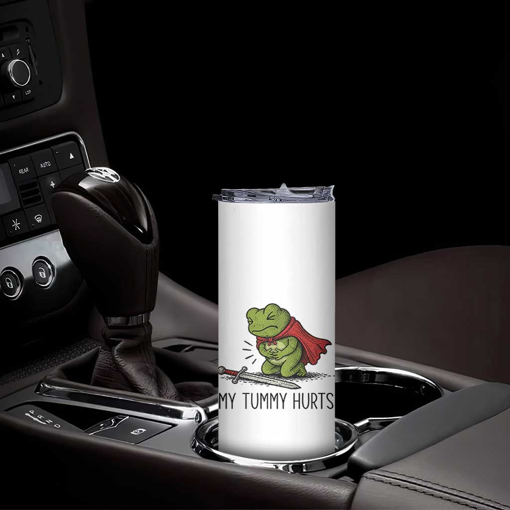 Tummy Hurts Funny Medieval Frog Skinny Tumbler Dark Fantasy Meme