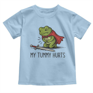 Tummy Hurts Funny Medieval Frog Toddler T Shirt Dark Fantasy Meme