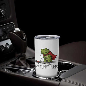 Tummy Hurts Funny Medieval Frog Tumbler Cup Dark Fantasy Meme