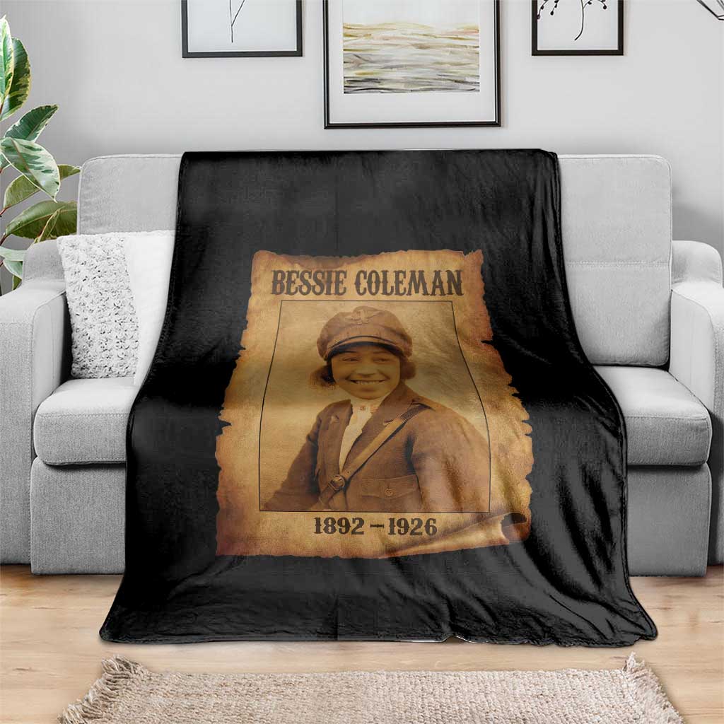 Bessie Coleman First African American Female Pilot Throw Blanket Black History TS10 Print Your Wear