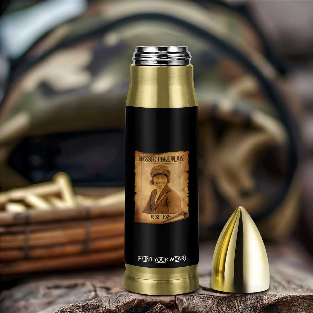 Bessie Coleman First African American Female Pilot Bullet Tumbler Black History TS10 Print Your Wear
