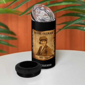 Bessie Coleman First African American Female Pilot 4 in 1 Can Cooler Tumbler Black History TS10 Print Your Wear