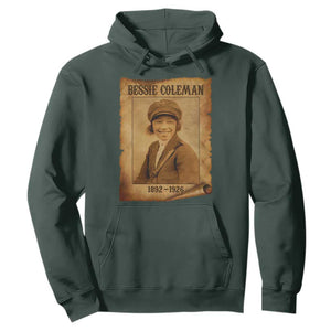 Bessie Coleman First African American Female Pilot Hoodie Black History TS10 Dark Forest Green Print Your Wear