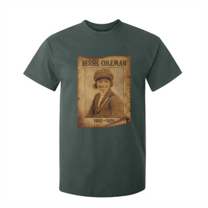 Bessie Coleman First African American Female Pilot T Shirt For Kid Black History TS10 Dark Forest Green Print Your Wear