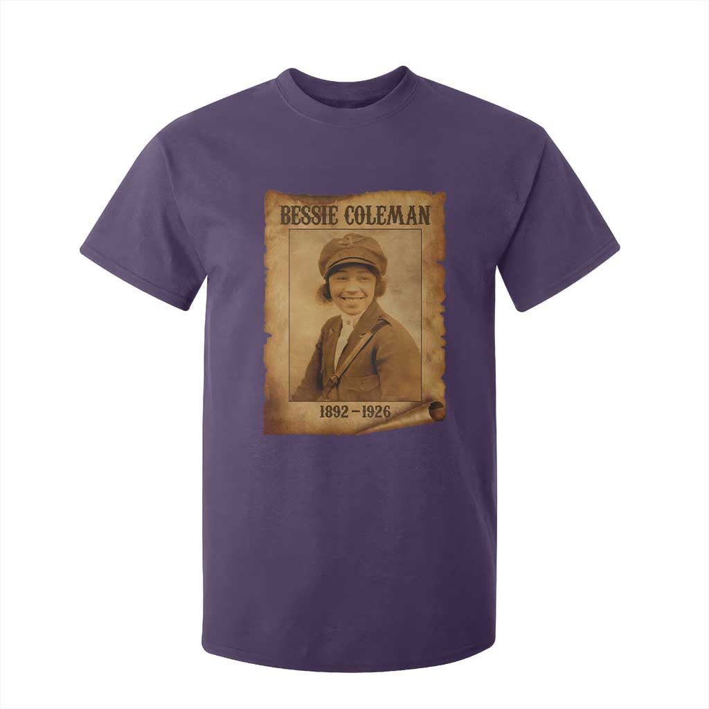 Bessie Coleman First African American Female Pilot T Shirt For Kid Black History TS10 Purple Print Your Wear