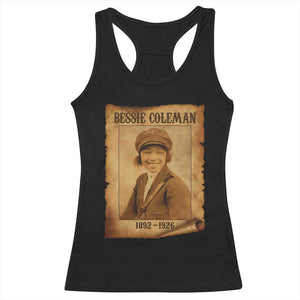 Bessie Coleman First African American Female Pilot Racerback Tank Top Black History TS10 Black Print Your Wear