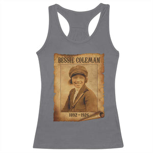 Bessie Coleman First African American Female Pilot Racerback Tank Top Black History TS10 Charcoal Print Your Wear