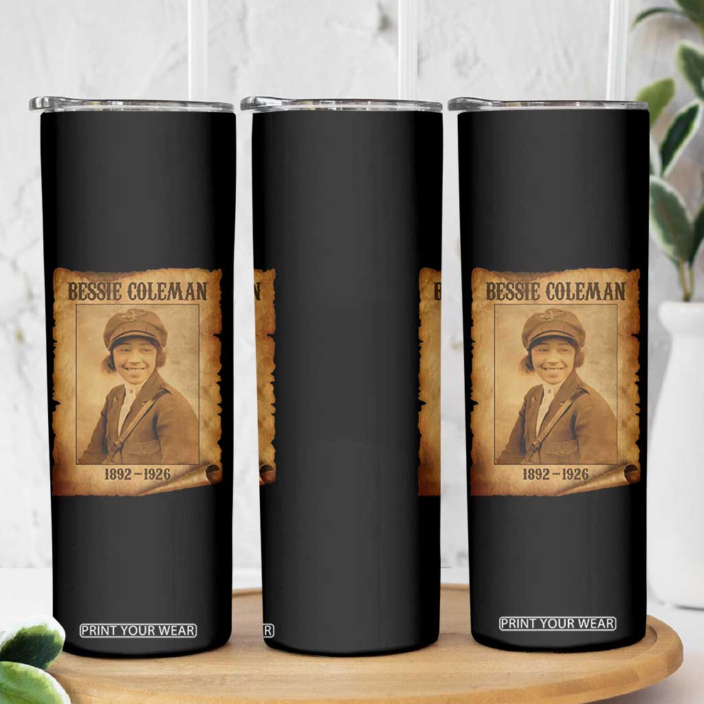 Bessie Coleman First African American Female Pilot Skinny Tumbler Black History TS10 Print Your Wear