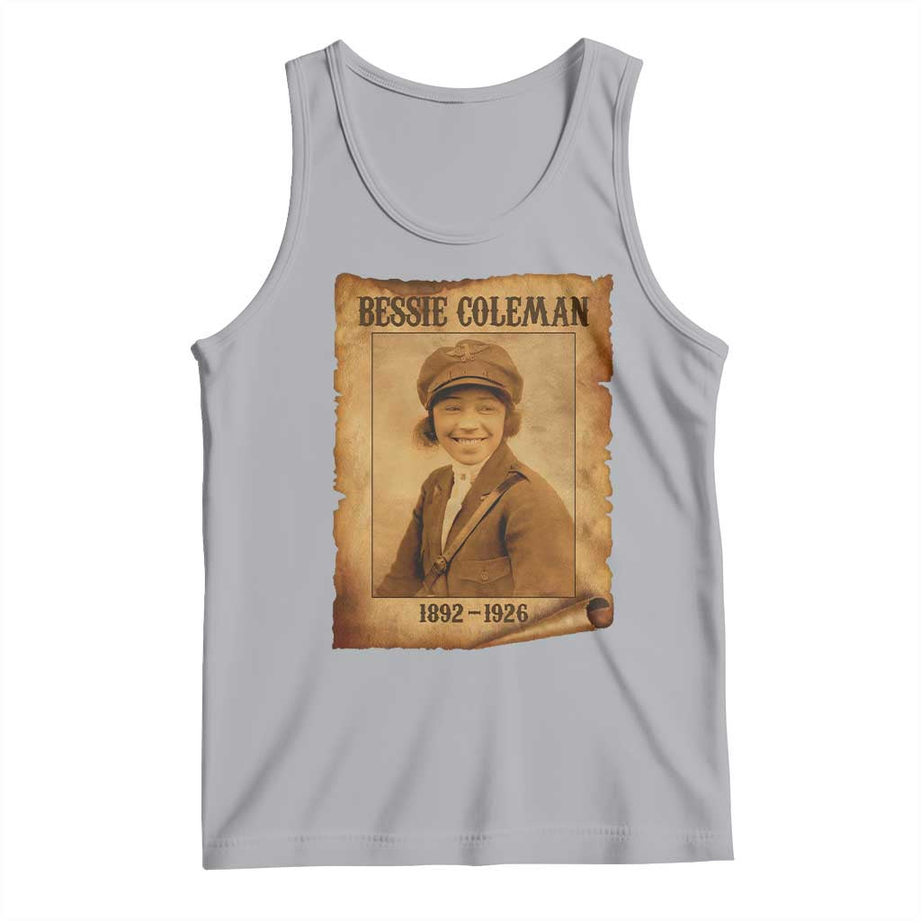 Bessie Coleman First African American Female Pilot Tank Top Black History TS10 Athletic Heather Print Your Wear