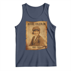 Bessie Coleman First African American Female Pilot Tank Top Black History TS10 Navy Print Your Wear