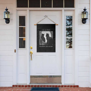 Funny Cat Garden Flag I Do Not Think Therefore I Do Not Am Goth Emo Grunge Witchy TS10 Print Your Wear