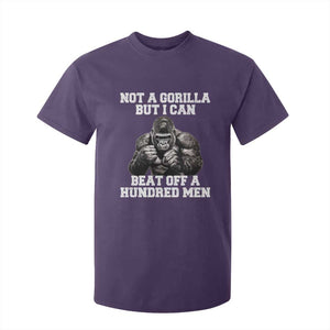 Funny Internet Meme T Shirt For Kid Not A Gorilla But I Can Beat Off 100 Men TS10 Purple Print Your Wear