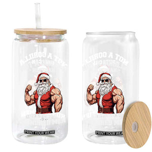 Funny Muscle Santa Glass Can Not A Gorilla But I Can Beat Off 100 Men Bodybuilder Christmas TS10 Print Your Wear