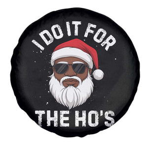I Do It For The Hos Black Santa Christmas Spare Tire Cover Funny Inappropriate Rude Santa TS10 Print Your Wear