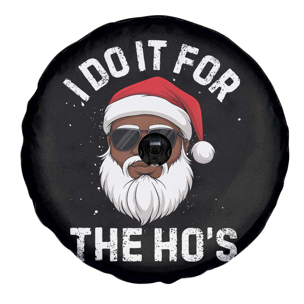 I Do It For The Hos Black Santa Christmas Spare Tire Cover Funny Inappropriate Rude Santa TS10 Print Your Wear