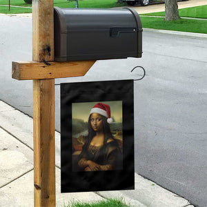 Funny Black Christmas Garden Flag Vintage Mona Lisa Afro Santa Da Vinci Xmas TS10 Print Your Wear