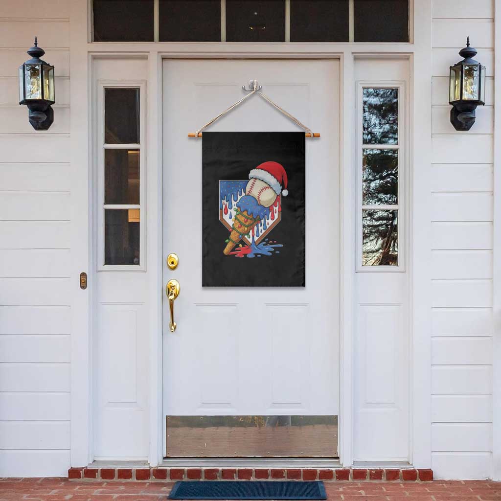 Christmas Baseball Ice Cream Drip Garden Flag Santa Sports Player Xmas Light Boys Baseball Bat TS10 Print Your Wear