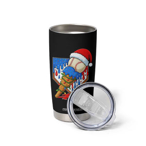 Christmas Baseball Ice Cream Drip Tumbler Cup Santa Sports Player Xmas Light Boys Baseball Bat TS10 Print Your Wear
