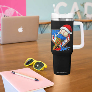 Christmas Baseball Ice Cream Drip Tumbler With Handle Santa Sports Player Xmas Light Boys Baseball Bat TS10 Print Your Wear
