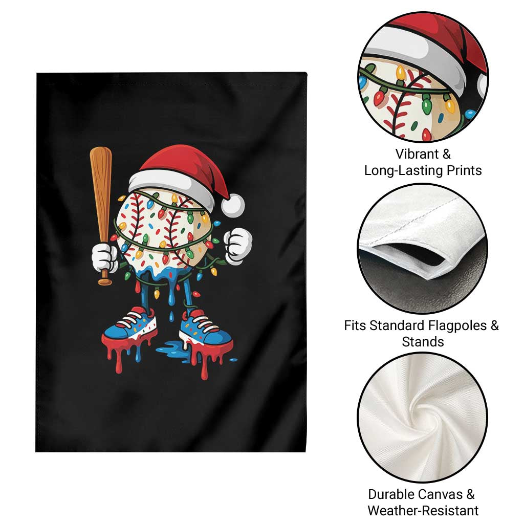 Christmas Baseball Ice Cream Drip Garden Flag Santa Sports Xmas Baseball Player TS10 Print Your Wear