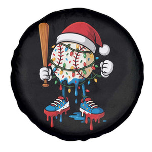 Christmas Baseball Ice Cream Drip Spare Tire Cover Santa Sports Xmas Baseball Player TS10 Print Your Wear