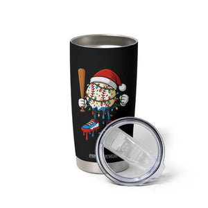 Christmas Baseball Ice Cream Drip Tumbler Cup Santa Sports Xmas Baseball Player TS10 Print Your Wear