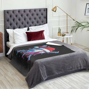 Christmas Baseball Ice Cream Drip Throw Blanket Santa Sports Xmas Light Boys Sprinkles Baseball Bat TS10 Print Your Wear