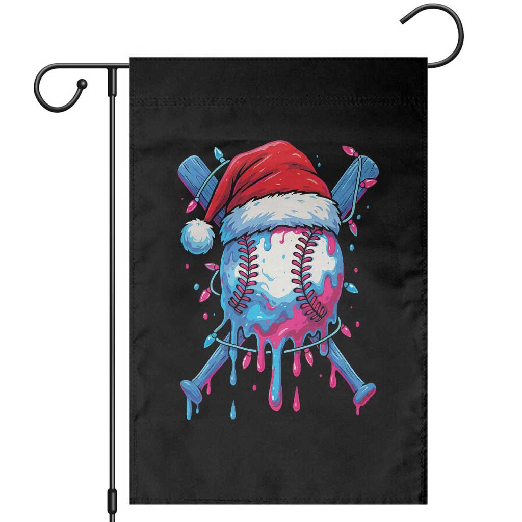 Christmas Baseball Ice Cream Drip Garden Flag Santa Sports Xmas Light Boys Sprinkles Baseball Bat TS10 Black Print Your Wear