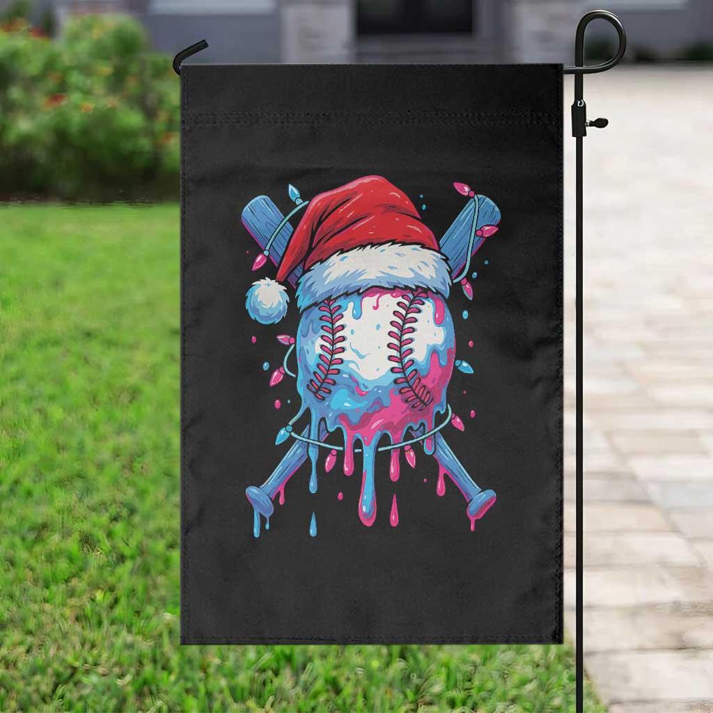 Christmas Baseball Ice Cream Drip Garden Flag Santa Sports Xmas Light Boys Sprinkles Baseball Bat TS10 Print Your Wear